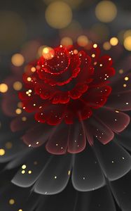Preview wallpaper fractal, flower, glare, sparkles, abstraction