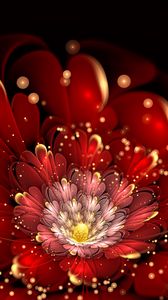 Preview wallpaper fractal, flower, glitter, shape