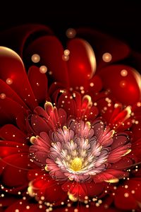 Preview wallpaper fractal, flower, glitter, shape