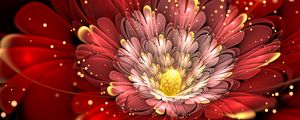 Preview wallpaper fractal, flower, glitter, shape