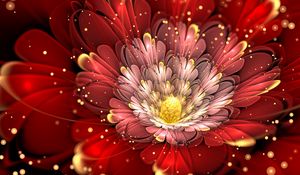 Preview wallpaper fractal, flower, glitter, shape