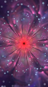 Preview wallpaper fractal, flower, glow, abstraction, bokeh