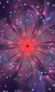 Preview wallpaper fractal, flower, glow, abstraction, bokeh