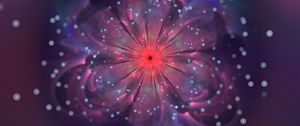 Preview wallpaper fractal, flower, glow, abstraction, bokeh