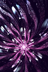 Preview wallpaper fractal, flower, glow, abstraction, digital, purple