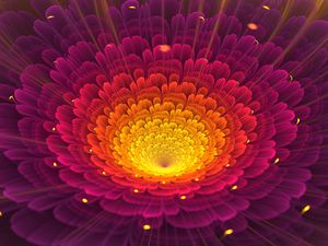 Preview wallpaper fractal, flower, glow, bright, abstraction