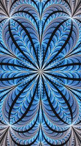 Preview wallpaper fractal, flower, glow, lines, symmetry