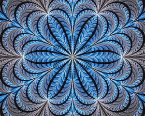 Preview wallpaper fractal, flower, glow, lines, symmetry