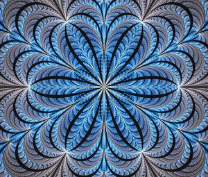 Preview wallpaper fractal, flower, glow, lines, symmetry