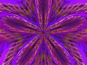 Preview wallpaper fractal, flower, lines, abstraction, purple