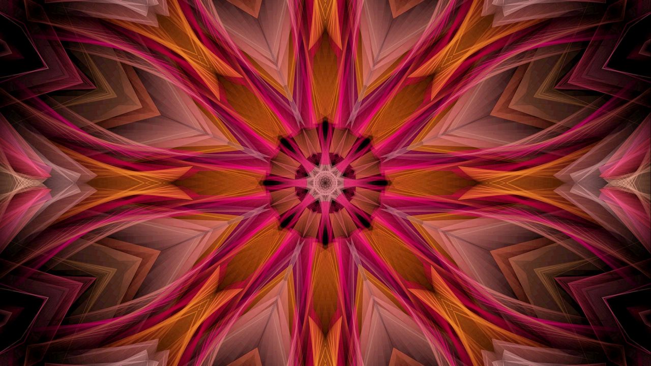 Wallpaper fractal, flower, pattern, shapes, abstraction
