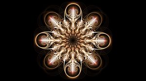 Preview wallpaper fractal, flower, pattern, glow, abstraction