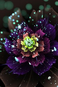 Preview wallpaper fractal, flower, sparks, glare, glow, abstraction