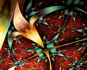 Preview wallpaper fractal, flowering, pattern, patterns, kaleidoscope