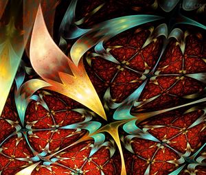 Preview wallpaper fractal, flowering, pattern, patterns, kaleidoscope