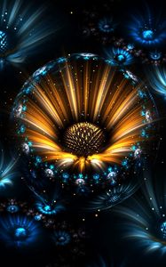 Preview wallpaper fractal, flowers, abstract