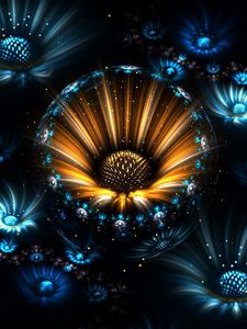 Preview wallpaper fractal, flowers, abstract