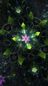 Preview wallpaper fractal, flowers, smoke, illusion, hovering, tenderness