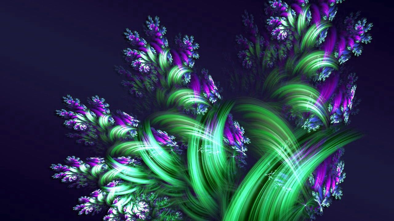 Wallpaper fractal, flowers, smoke, patterns