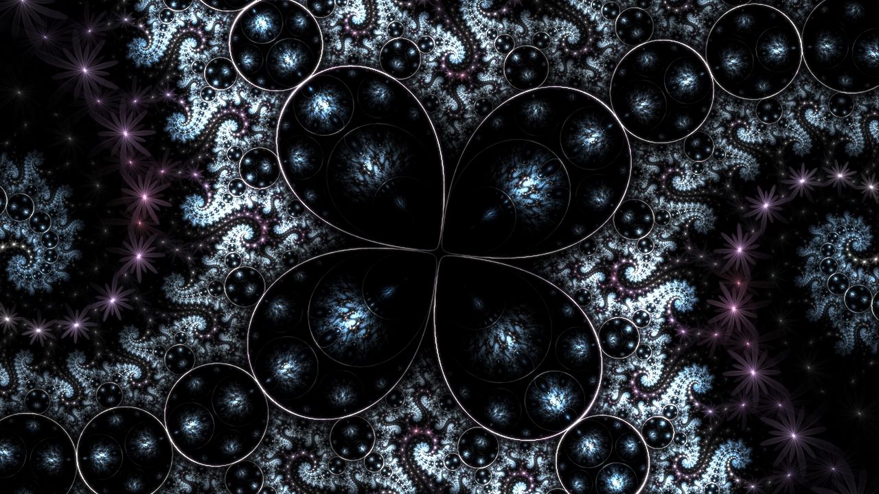 Wallpaper fractal, form, circles, dark, spiral
