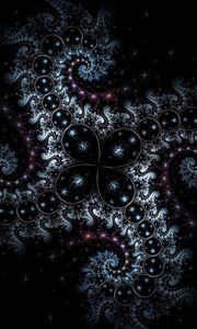 Preview wallpaper fractal, form, circles, dark, spiral