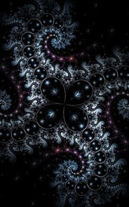 Preview wallpaper fractal, form, circles, dark, spiral