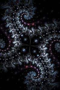 Preview wallpaper fractal, form, circles, dark, spiral