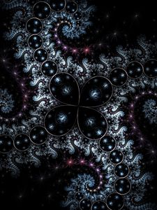 Preview wallpaper fractal, form, circles, dark, spiral