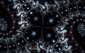 Preview wallpaper fractal, form, circles, dark, spiral