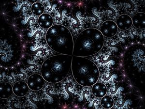 Preview wallpaper fractal, form, circles, dark, spiral