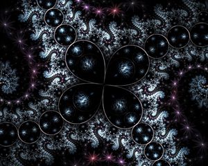 Preview wallpaper fractal, form, circles, dark, spiral