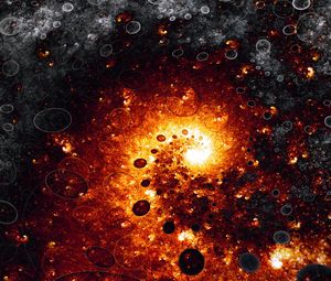 Preview wallpaper fractal, form, fire, circles