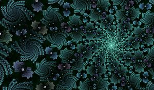 Preview wallpaper fractal, funnel, glow, green, abstraction