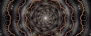 Preview wallpaper fractal, funnel, pattern, abstraction, brown