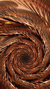 Preview wallpaper fractal, funnel, spiral, abstraction, brown
