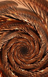 Preview wallpaper fractal, funnel, spiral, abstraction, brown