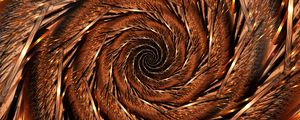 Preview wallpaper fractal, funnel, spiral, abstraction, brown