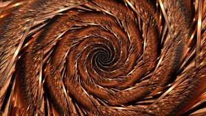 Preview wallpaper fractal, funnel, spiral, abstraction, brown
