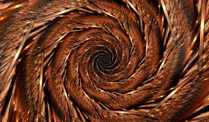 Preview wallpaper fractal, funnel, spiral, abstraction, brown