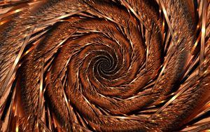 Preview wallpaper fractal, funnel, spiral, abstraction, brown