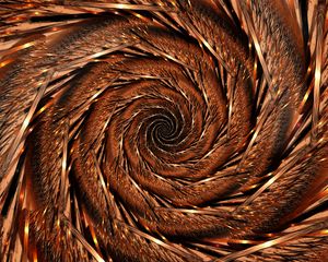 Preview wallpaper fractal, funnel, spiral, abstraction, brown