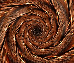 Preview wallpaper fractal, funnel, spiral, abstraction, brown