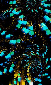 Preview wallpaper fractal, funnel, squares, abstraction