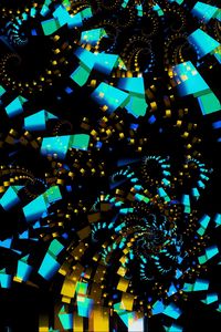 Preview wallpaper fractal, funnel, squares, abstraction