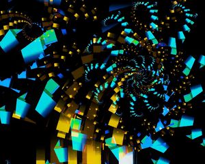 Preview wallpaper fractal, funnel, squares, abstraction