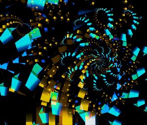 Preview wallpaper fractal, funnel, squares, abstraction