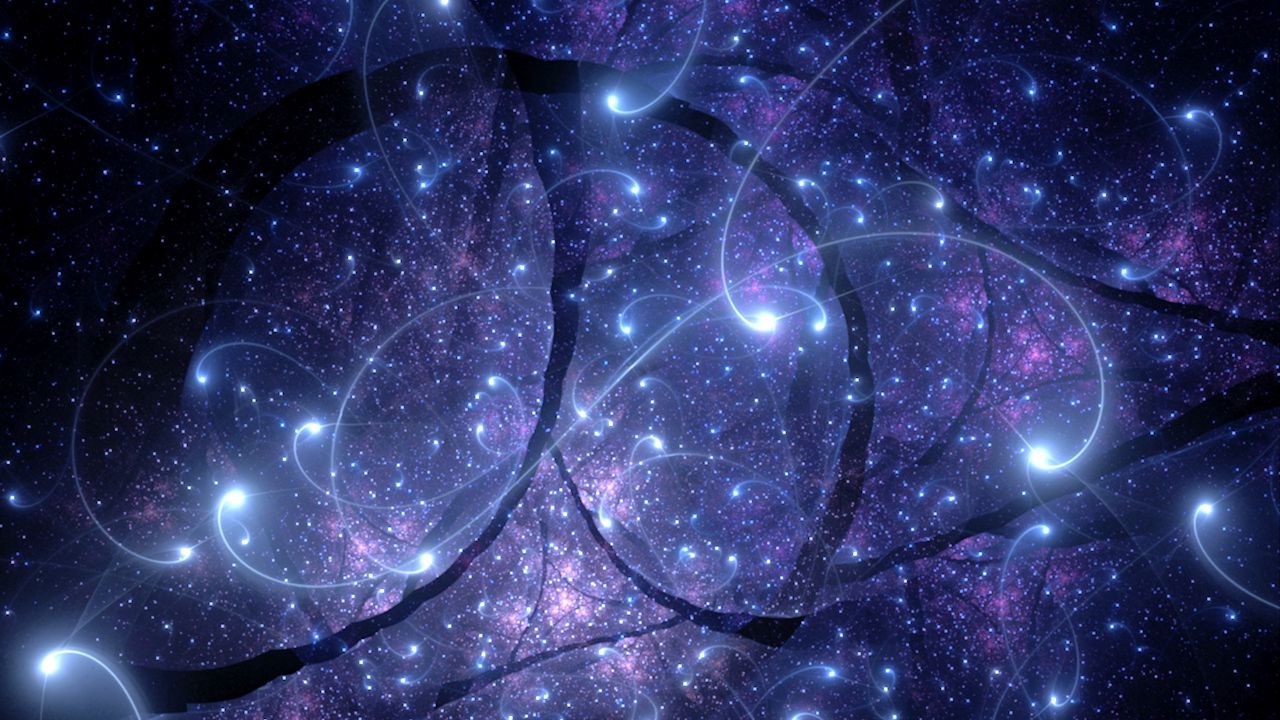 Wallpaper fractal, glare, lines, lights, abstraction