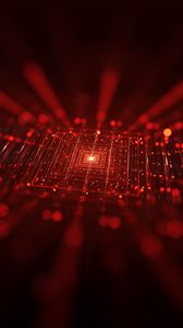 Preview wallpaper fractal, glare, rays, red, abstraction