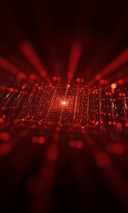 Preview wallpaper fractal, glare, rays, red, abstraction