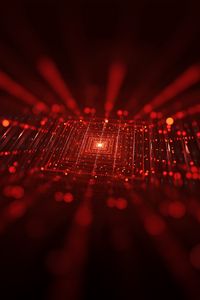 Preview wallpaper fractal, glare, rays, red, abstraction